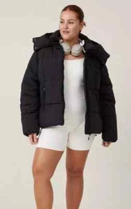 Cotton On Body Women's Puffer Jacket The Recycled Mother Puffer Black X Small - Picture 1 of 11