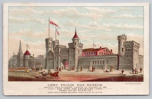 Trade Card 1893 Libby Confederate Prison Civil War Museum Moved to Chicago Adver - Picture 1 of 2