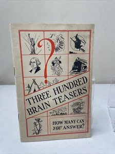300 Brain Teasers Advertising Lydia Pinkham Quack Medicine Vtg 1930s - Picture 1 of 6