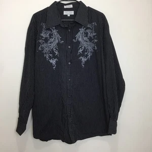Eighty Eight Men’s Shirt Size XXL Long Sleeve Button Up Striped - Picture 1 of 6