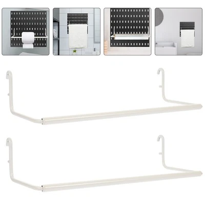 2 Pcs Kitchen Towel Rack Peg Board Holder Paper for Pegboard Extendable - Image 1 of 4