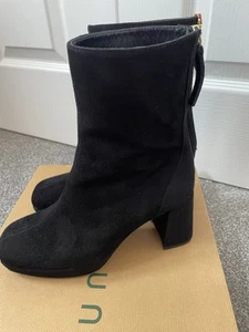 Unisa Black Matias Suede Platform Boots Size 37 RRP £199.90 - Picture 1 of 6