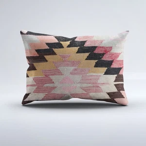 Kilim Cushion Cover 60x40 cm Vintage Turkish Wool Kelim Pillowcase 64821 - Picture 1 of 4