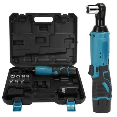 Electric Cordless Ratchet 3/8&amp;quot; Right Angle Wrench Impact Power Tool - Image 1 of 4