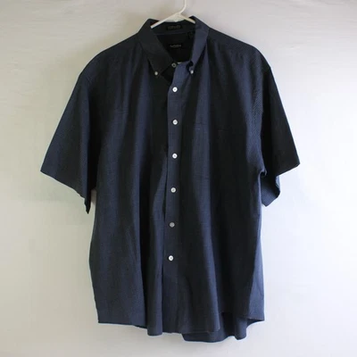 VanHeusen Studio Blue Short Sleeve Collared Button Up Shirt Mens Size XL 17/17.5 - Image 1 of 4