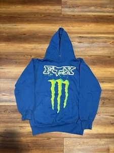 Vintage Fox Racing Monster Energy Pullover Hoodie Size Small - Picture 1 of 6
