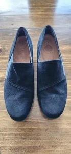 Clarks Artisan Black Suede Leather Daelyn Monarch Slip on Comfort Shoe Womens 9M - Picture 1 of 5