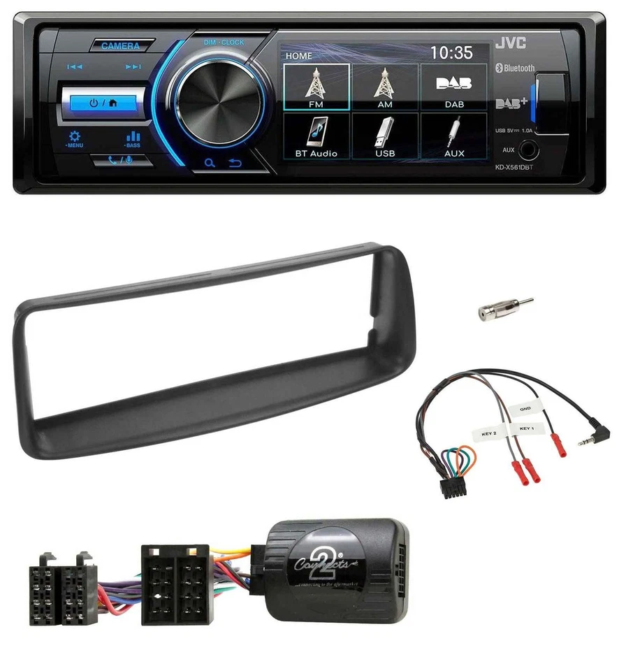 JVC Bluetooth Lenkrad USB DAB Autoradio für Peugeot 206 CC 2003-2008 - Bild 1 von 4
