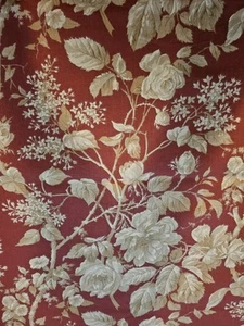 VTG Ralph Lauren Archival Eliza Sunbaked Vintage Floral Red Fabric 1 Yd X 55"... - Picture 1 of 2