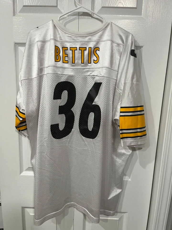 Camiseta deportiva blanca visitante Champion Jerome Bettis Pittsburgh Steelers 2XL 52 Foto 1 de 4