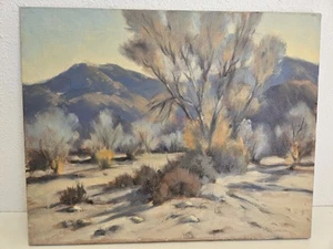 Duncan Vintage California High Desert Landscape Canvas Painting *no frame - Picture 1 of 23