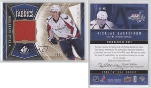 2009 SP Game Used Edition Authentic Fabrics Gold /100 Nicklas Backstrom #AF-NB
