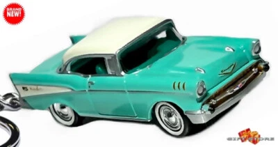🎁 🇺🇸 RARE KEYCHAIN 57 MINT GREEN CHEVY BEL AIR CUSTOM Ltd Ed.💕GREAT GIFT💕🎁 - Image 1 of 4