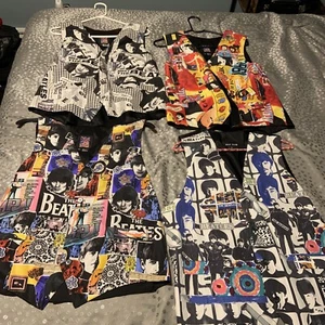 Vintage Beatles Silk Club, 100% Seide vorne, Grafikdruck Westen (4) - Bild 1 von 10