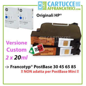 Set 2 Cartucce HP 20ml Blu 58.0052.3046.00 CG401A PostBase 30,45,65 - Q - econ - Photo 1/4