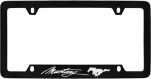 Ford Mustang License Plate Frame Holder … (4 Hole, 4 Black / Bottom  - Picture 1 of 4