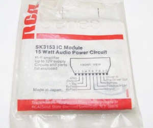 RCA SK3153 - 15W Audio Power Circuit - Up to 32V, NOS NTE1027 - Picture 1 of 1