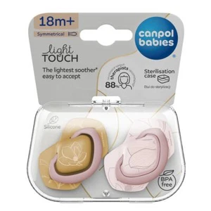Canpol Gold Babies Light Touch Pink 18m+ Silicone Symetrical Soother 2pcs - Picture 1 of 1