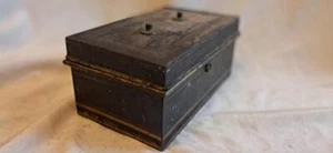 CAJA VICTORIANA CON COMPARTIMENTOS INTERIORES EN MUY BUEN ESTADO DESGASTADO - Imagen 1 de 14
