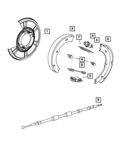 Muelle de freno de estacionamiento genuino Mopar 2003-2009 Dodge Sprinter 2500 5139480AA Foto 1 de 1