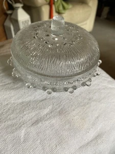 antique bubble edge glass small and clear glass - Picture 1 of 5