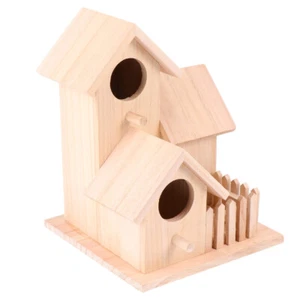 Wooden Bird's Nest Ornaments Decorative Birdhouse Decoration Birds Rooms Child - Picture 1 of 12