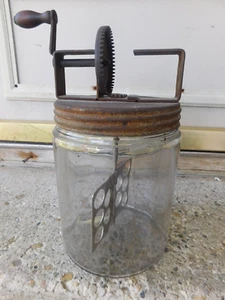 VINTAGE HAND CRANK BUTTER CHURN - Picture 1 of 13