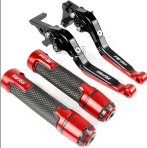KIT LEVE FRIZIONE E FRENO + MANOPOLE PER YAMAHA YZF R6 1999-2004 NERO/ ROSSO - Picture 1 of 1