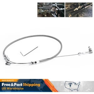 Universal 24" Car Throttle Cable Braided Stainless Steel For Ford Mustang 302 - Picture 1 of 13