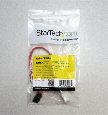 StarTech ESATAPLATE1 1 Port SATA to eSATA Slot Plate Bracket New - Image 1 of 4