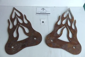 TRIUMPH AMERICA - SPEEDMASTER PILLION PEG DELETE PLATES * FLAME STYLE "B" * - Picture 1 of 6