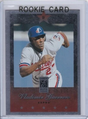 TARJETA DE NOVATO VLADIMIR GUERRERO Donruss Elite RC Montreal Expos Béisbol ÁNGELES Foto 1 de 2