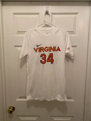 Virginia UVA Cavaliers Women's Soccer #34 Game Worn White Nike Jersey Small - Image 1 of 4
