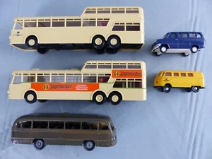 BREKINA HO lot BUS Jägermeister Ford TRANSIT VW POST réseau train DIORAMA 1/87 - Picture 1 of 3
