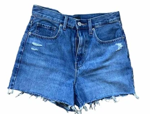 Uniqlo Denim Mini skirt Waist 26" Slight distressed look - Excellent condition - Picture 1 of 8