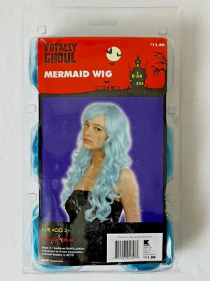 NEW Totally Ghoul - Mermaid Wig Blue Halloween Costujme Party One Size OS - Image 1 of 3