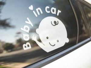 Baby in Car Vinyl Car Truck Decal Window Sticker Vehicle Décor Car Accessories - Picture 1 of 3