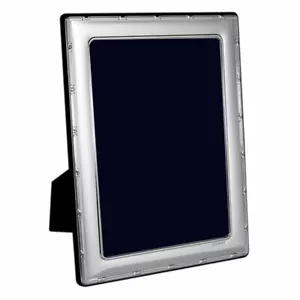 CARRS - Sterling Silver Photo Frame Reed & Ribbon Velvet Back - 5" x 3.5" - Picture 1 of 3