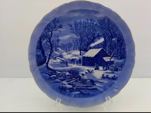 CURRIER & IVES "A HOME IN THE WILDERNESS" DECORATIVE PLATE, 8-1/4" - Picture 1 of 4