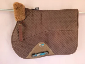 Premier Equine Merino Wool Lined Saddlecloth GP, Full Size, Brown,(ref 425G) - Picture 1 of 8
