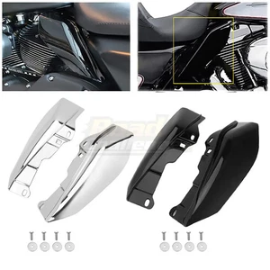 Motorcycle Black Heat Shield Mid-Frame Air Deflector Trim For Harley Touring Etc - Picture 1 of 19