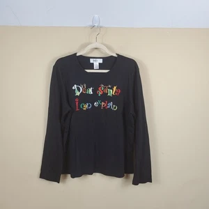 Vintage KiKit Dear Santa I Can Explain Long Sleeve Tee Size XL - Picture 1 of 8