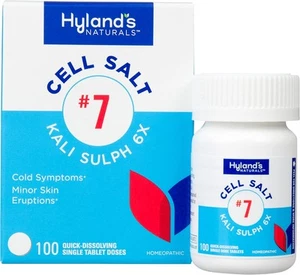 Hyland's No. 7 Cell Salt Kali Sulph 6X Tablets, Cystic Acne and Scare...  - Picture 1 of 6