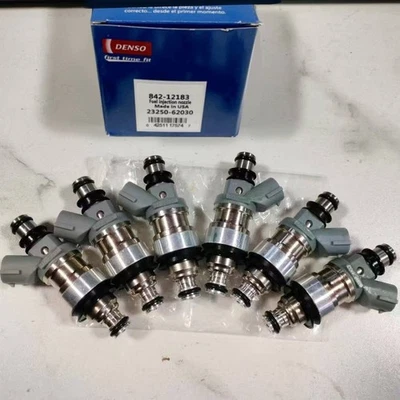 6PCS OEM Denso Fuel Injectors for Toyota Tacoma 4Runner T100 3.4L V6 23250-62030 - Изображение 1 из 3