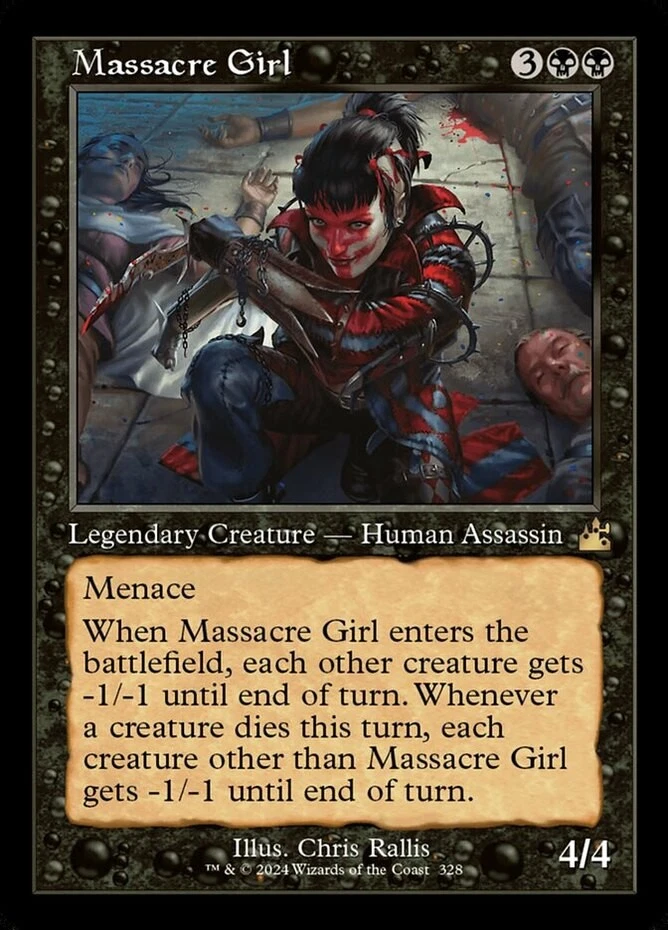 Massacre Girl - Retro Frame - Ravnica Remastered #0328 MTG Magic The Gathering - Image 1 of 1