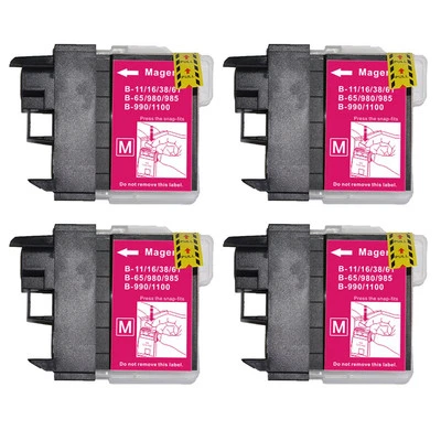 4 Cartouches d'encre Magenta pour Brother MFC-J265W & MFC-J415W - Bild 1 von 4