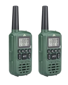 OZARK TRAIL-Walkie Talkie-NEW-2 Way Walkie Talkie, 22 Kanałowy-Zielony 2-pak - Zdjęcie 1 z 6