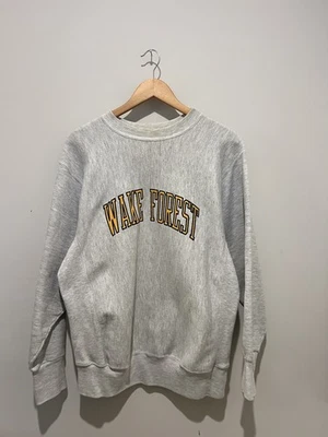Sudadera De Colección Años 90 Wake Forest Deacon SUDADERAS RESISTENTES Tejido Inverso Talla L Foto 1 de 4