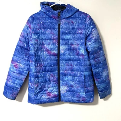 Chaqueta Abrigo Lands’ End Azul Primaloft Empacable Puffer Azul Estrellas XL 14H-16H Foto 1 de 4