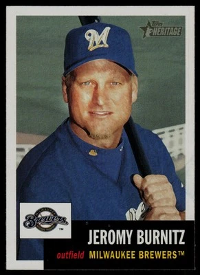 2002 Topps Heritage #312 Jeromy Burnitz Milwaukee Brewers - Image 1 of 2